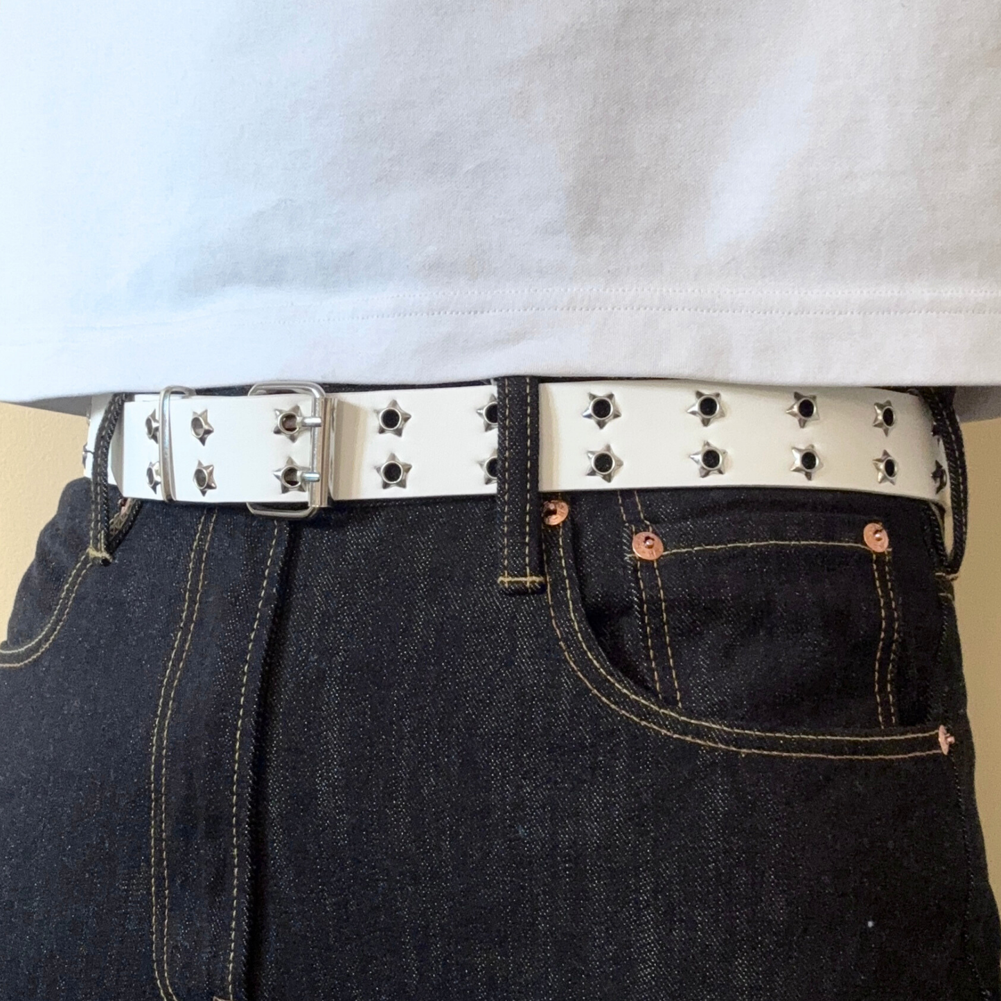 White Star Studded Belt