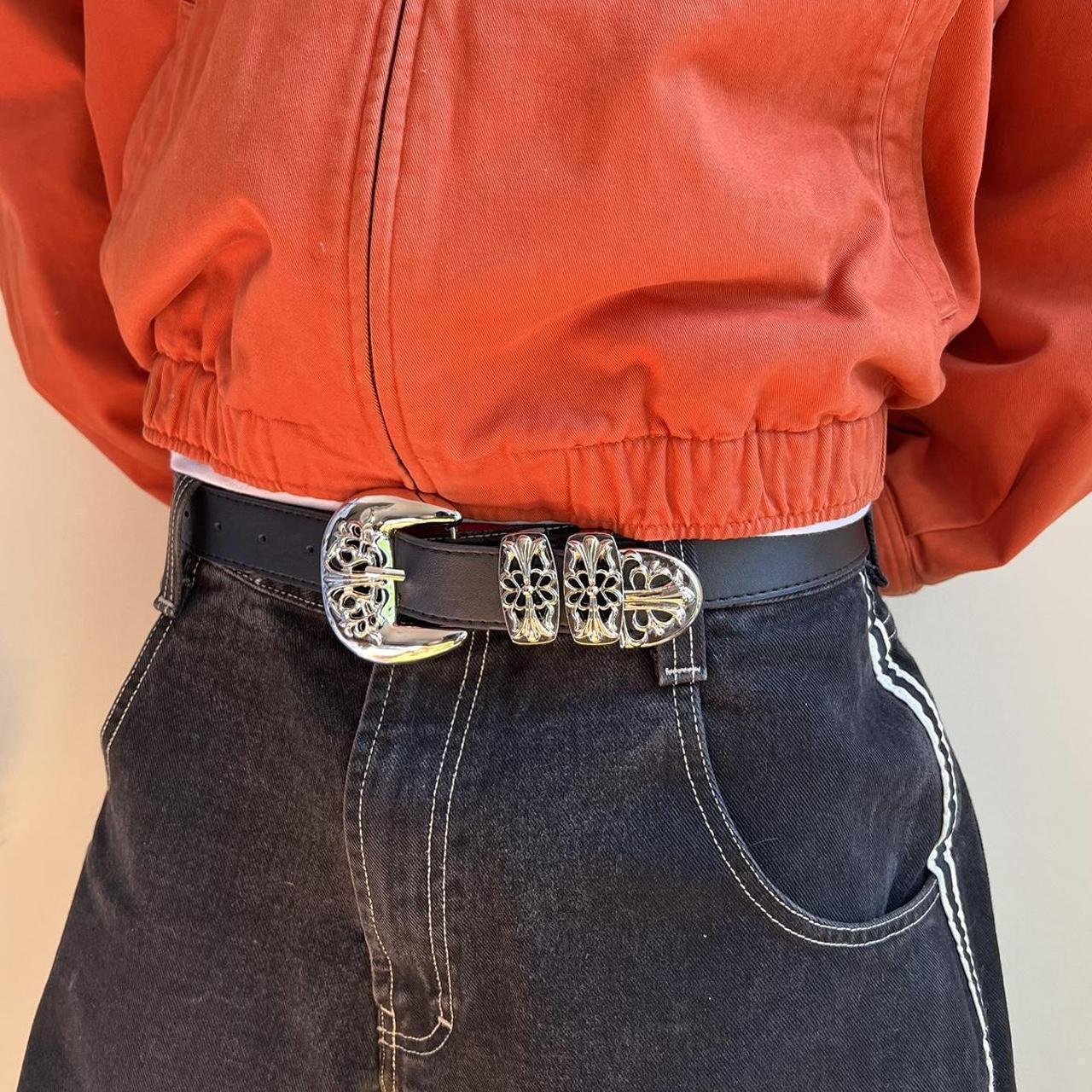 Black Unique Buckle Vintage Style Belt