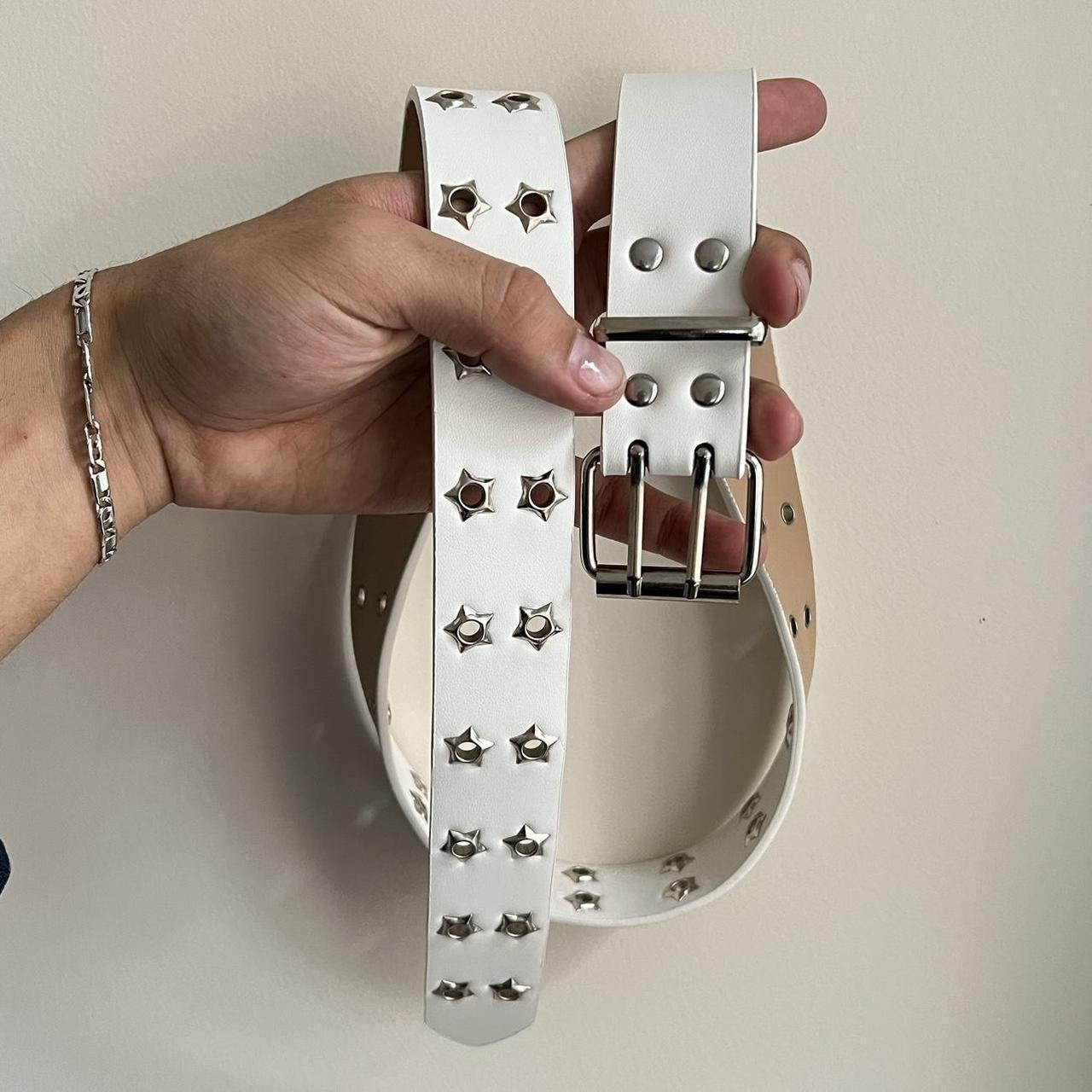 White Star Studded Retro Style Belt