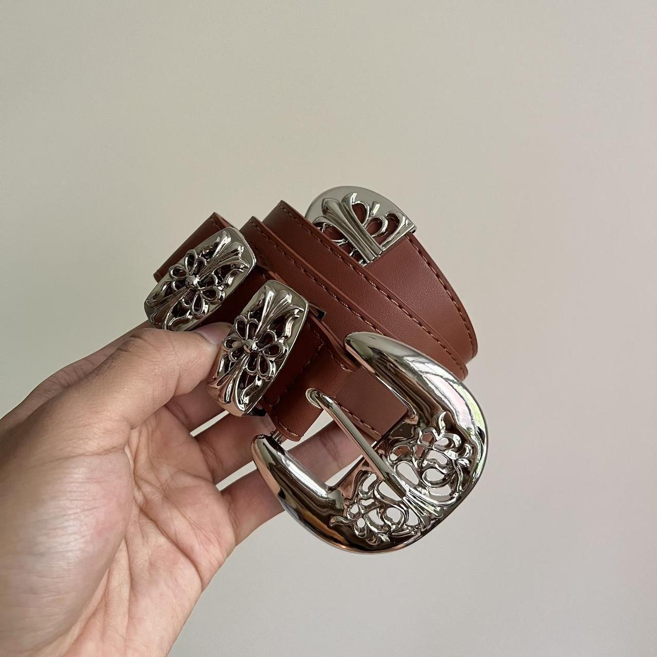 Brown Unique Buckle Vintage Style Belt